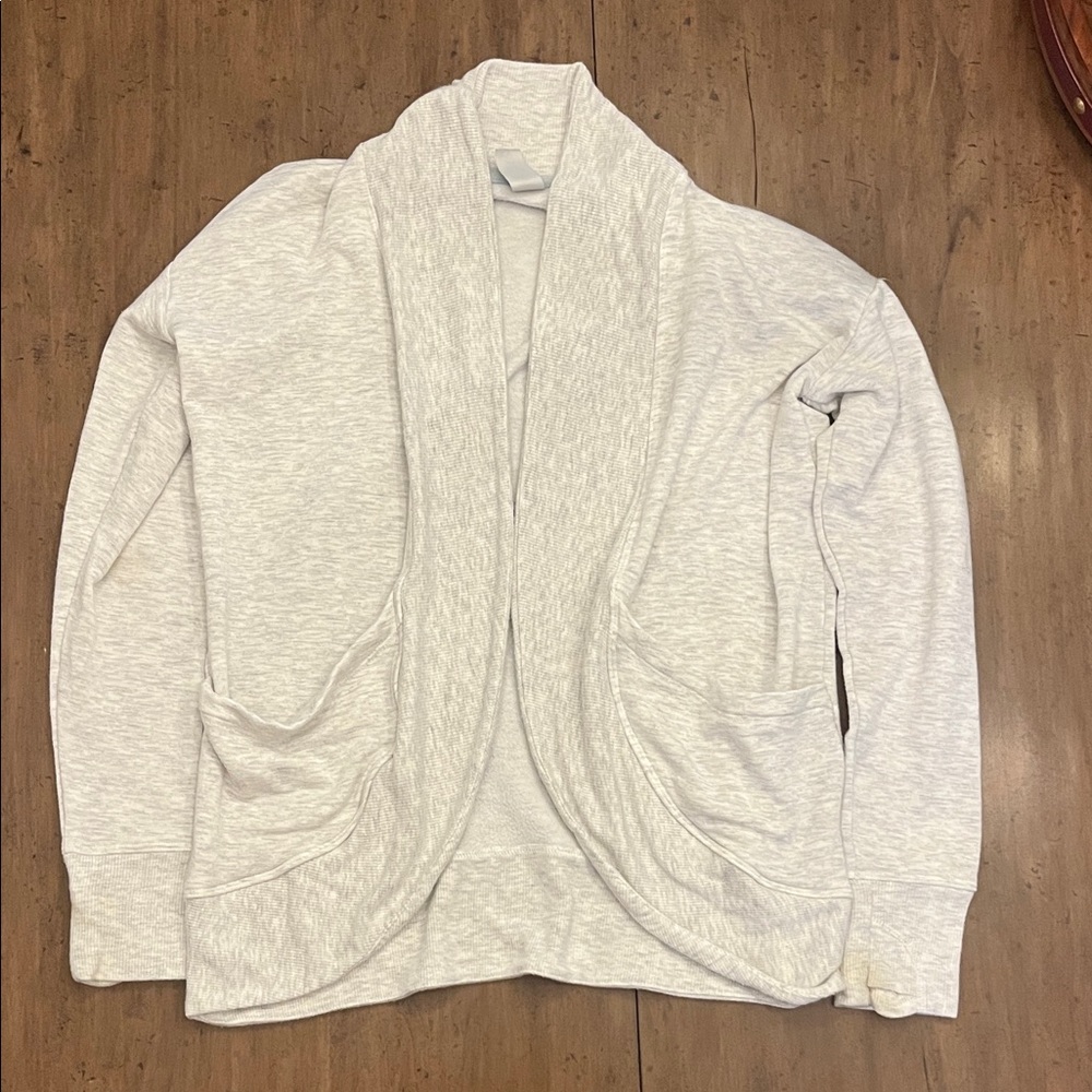 Athleta Cream Open Front Cardigan